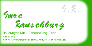 imre ranschburg business card